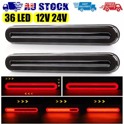 $39.98 • Buy 2X Halo Neon Tail Light 36 LED Flowing Turn Signal Stop Brake Trailer Truck ATV