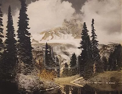 Nice Hand Tinted Photo Of Mt. Rainier Washington. C 1920's Indian Henrys  • $59.95