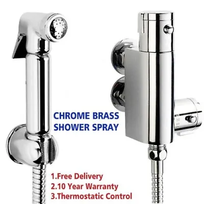 Thermostatic Mixer Bidets Toilet Valve Hand Held Douche Kit Muslim Spray Shower • £38.50