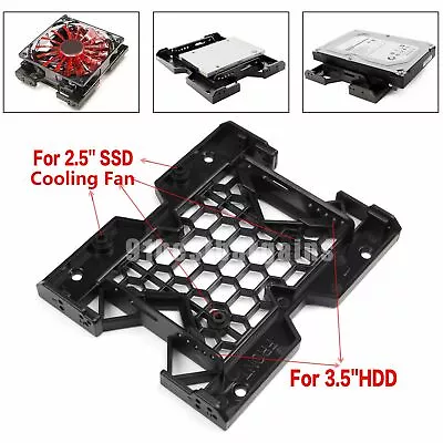 2.5/3.5 To 5.25 Drive Bay Computer Case Adapter HDD Mounting Bracket SSD Fan • $6.78