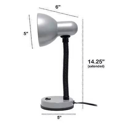 Essentix 14.25  Traditional Fundamental Metal Desk Task Lamp And Bowl Shaped • $20.68