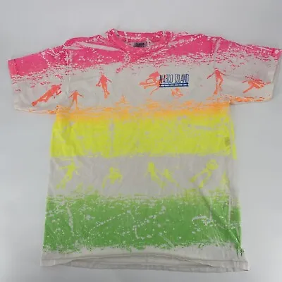 Vintage Shirt Mens XL AOP Marco Island Scuba Diving 1990s Colorful Tie Dye • $37.88