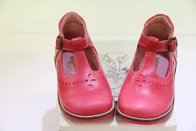 Babybotte 'sandji' Pink Magenta Girls Childs Leather Shoes Size Uk 4.5 Eu 21 • £12