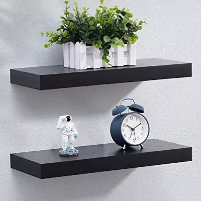 Floating Shelves - Rustic Black Wall Shelf Set Of 2 - 16 L X 6.7 D Wall Mount... • $35.84