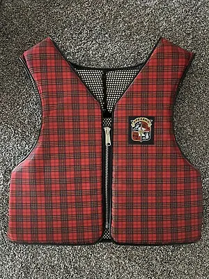 Vintage NWOT STEARNS Red Plaid Life Jacket Vest Adult Medium Type III Floatation • $100