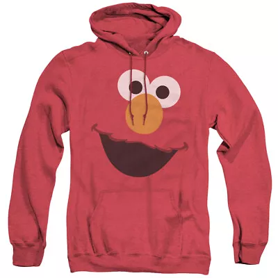 SESAME STREET ELMO FACE Licensed Hooded Sweatshirt Heather Hoodie SM-3XL • $47.95