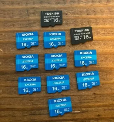 Lot Of (10) Mixed Generic 16GB Micro SD Cards  • $27