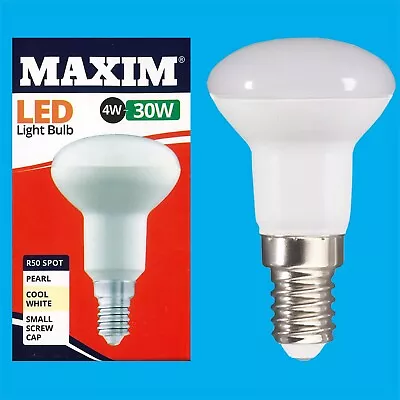 2x 4W =30W LED R50 Reflector Spotlight 4000K Cool White SES E14 Light Bulbs Lamp • £7.99