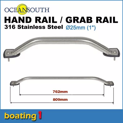 $34 • Buy 316 STAINLESS STEEL 762mm SS MARINE HAND/GRAB RAIL - Boat/Yacht Handrail 25 Dia