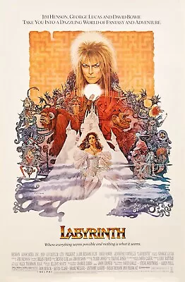 NEW Labyrinth Movie Poster Print Canvas Free Shipping David Bowie Jim Henson • $24.96