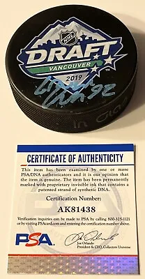 Graeme Clarke 2019 NHL Draft Puck 1st Round Pick Top Prospects PSA/DNA • $34.99