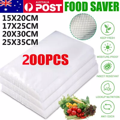 200X Textured Vacuum Food Sealer Saver Bags Seal Storage Commercial Grade Heat • $8.59