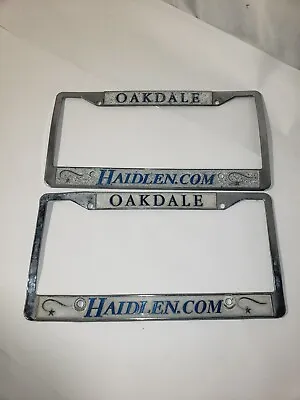 Vintage License Plate Frames 2 Oakdale Haidlen ( Chevrolet Ford Mopar Old • $75