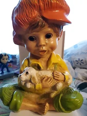 Vintage 1974 Universal Statuary Andy W/ Puppy Dog Statue #293 Retro Decor • $18.75