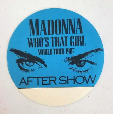 Madonna  Who's That Girl World Tour 1987 Backstage Pass • $15.95