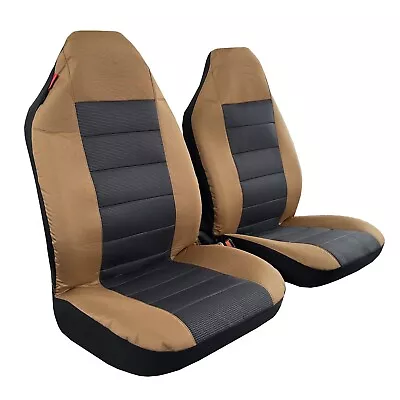 Canvas Seat Covers Coyote Brown Esteem For Ssangyong Musso XLV Ultimate • $89.09