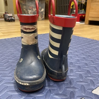 £2.70 • Buy Boys Kids Chipmunks Infants/Junior Wellies Wellington Boots Sizes 6
