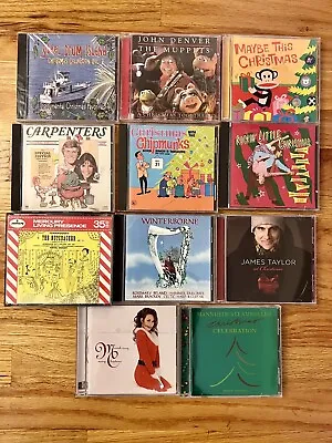 Lot 11 Christmas CDs: Maybe Muppets Mariah Mannheim Carpenters Steel Chipmunks • $24