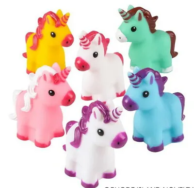 6 Rubber Unicorn Squirting Bath Beach Pool Fun Toy Party Prize Goody Bag Item • $2.89