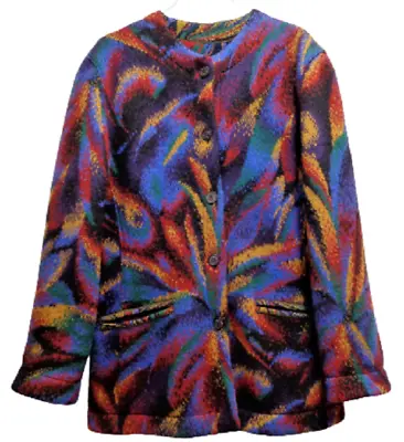 $190 • Buy MISSONI Women's Wool Knitted Jacket Coat Multicolor IT 46 / US 10 / XL