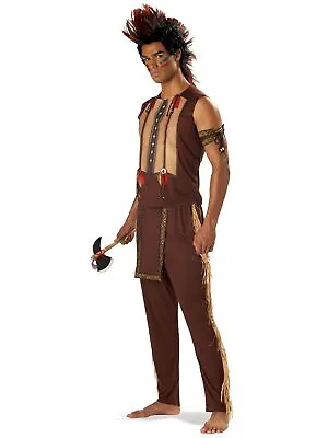 Noble Warrior Indian Native American Hunter Western Cherokee Mens Costume • £39.54