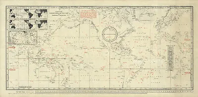 World And Star Chart Map Nautical Navigation Astronomy Poster Vintage 20x40 • $26.95