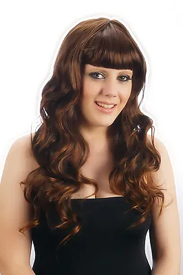 £4.99 • Buy Womens Brown Black Red Blonde Long COSPLAY WIG Hair Curly Straight Fancy Dress