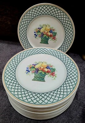 VILLEROY & BOCH Germany BASKET Pattern 11.5  CHARGER DINNER SERVING PLATES • £17.98