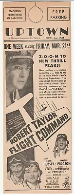 Minneapolis MN - 1941 Uptown Theatre Door Hanger Flight Command Robert Taylor • $11.60