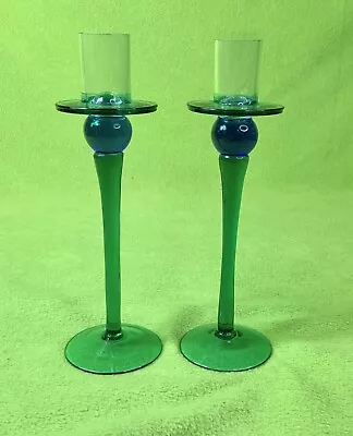 Art Glass CandlestickMid Century Modern Style Art Glass. • $24.99