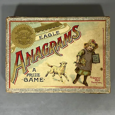 Double Eagle ANAGRAMS A Prize Game - Vintage Game - McLoughlin Bros. NY - 1900 • $69