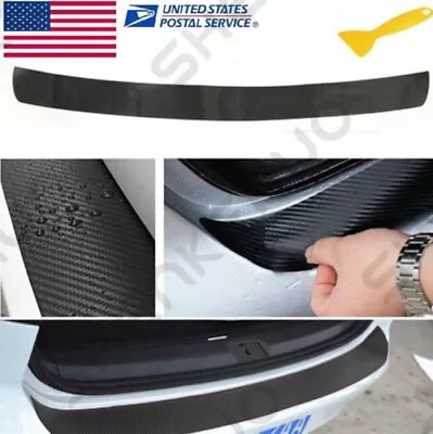 Carbon Fiber Vinyl Bumper Trunk Sill Guard Sticker For BMW 1/2/3/4/5/6 Z4 M3 M4 • $7.01