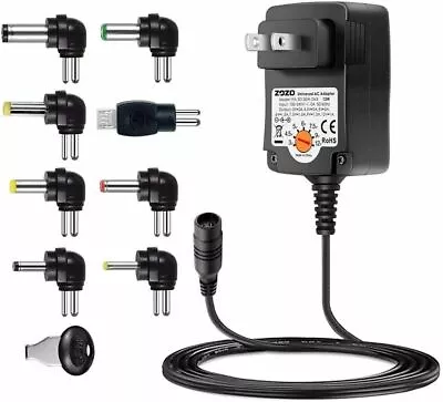 $13.86 • Buy Universal Charger 12Watts AC Power Adapter 12W 3V-12V Power Supply Multi Voltage