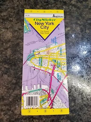 1997 Hagstrom CitySlicker New York City Laminated Map ~ City Slicker (Lot 1305) • $8.99