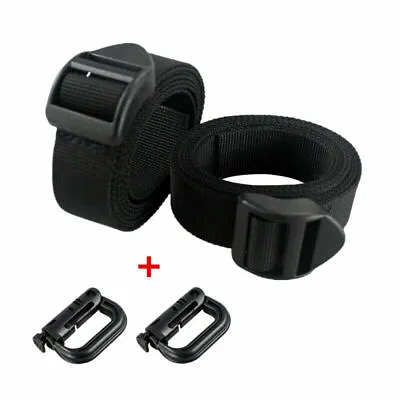 2PCS Heavy Duty Utility Strap With Buckle Molle Webbing Backpack Lashing Strap • $9.94