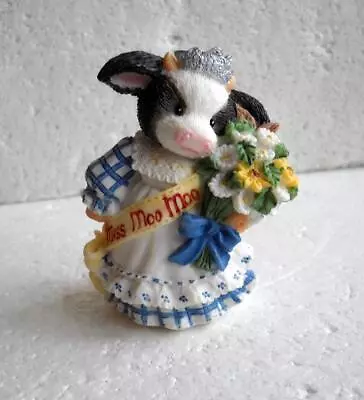 MARY's MOO MOOs Cow Figurine  Bovine Beauty  #125652 1994 Miss Moo Moo (d) • $3.99