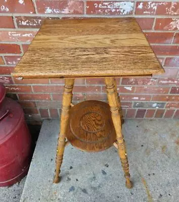 Antique Oak Plant Stand Fern Stand Table Handmade Turned Wood Legs • $265.99