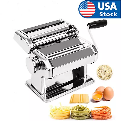 Stainless Steel Fresh Pasta Maker Roller Machine For Spaghetti Noodle Fettuccine • $23.99