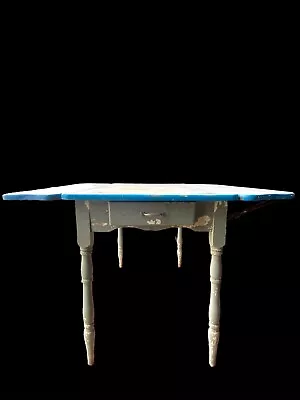 Antique Porcelain Enamel Table Retro - Pickup In Michigan • $300