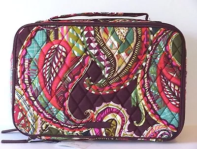 Vera Bradley Large Blush & Brush Cosmetic Makeup Case Heirloom Paisley • $42.95