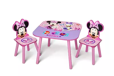 Minine Mouse Juego De Mesa Con 2 Sillas Madera Para Niños Y Niñas 2 3 4 5 6 Años • $82.27