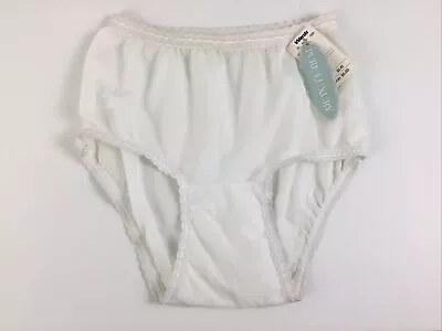 Vintage Panties Womens Size 6 7 Medium Brief Panty White NOS • $15