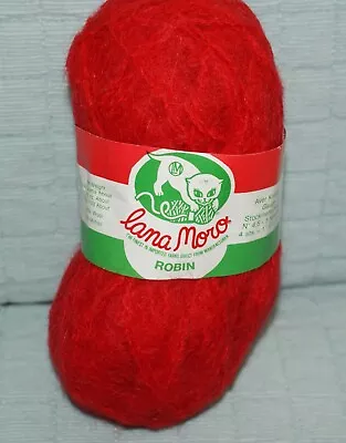 Lana Moro Robin Yarn Red Mohair Wool Made In Italy Knit Crochet NEW Fast Ship • $5.99
