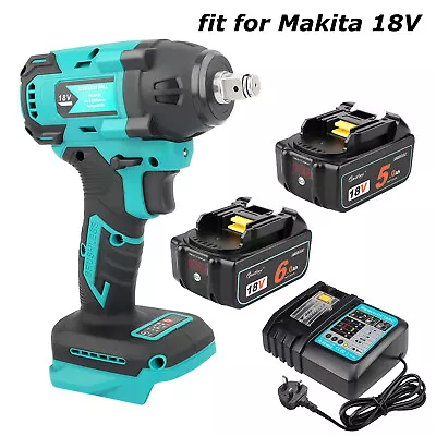 18V Li-Ion Battery Or Charger Cordless Brushless Impact Wrench Drill For Makita • £40.86