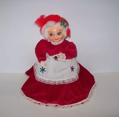 Vintage Mrs. Santa Claus Christmas Doll 12” Dish Soap Bottle Figure • $20