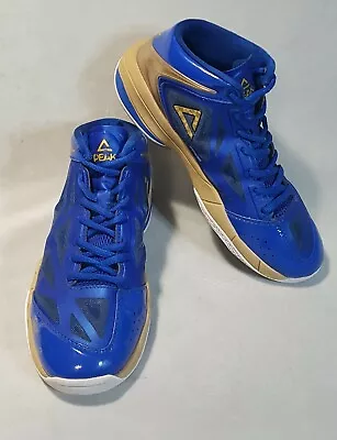 Size 7 Eu 38 Womens PEAK Tony Parker TP9 Basketball Shoes Blue Gold Lace Up  • $28.95