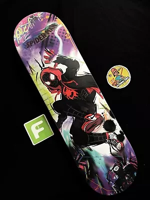 RARE Spiderman Skateboard Deck 8.25 Spiderverse Miles Enter The Multiverse • $174.79