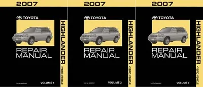 2007 Toyota Highlander Hybrid Shop Service Repair Manual Complete Set • $252.86