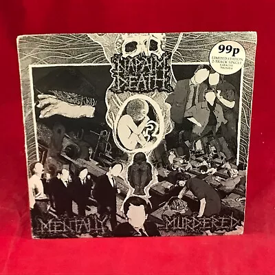 NAPALM DEATH Mentally Murdered 1989 UK 7  Vinyl Single Cause And Effect 45 • £49.99