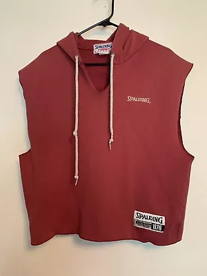 Spalding Sleeveless Maroon Vest XL With Hood • $36